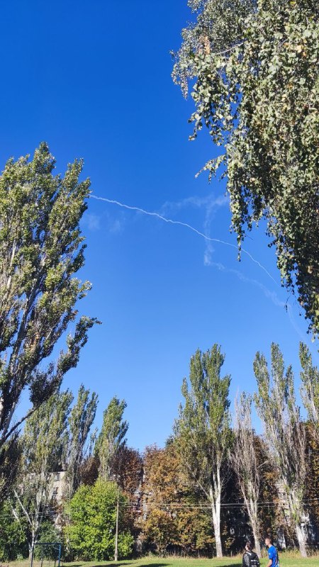 Raketos paleidimai matomi iš Chartsyzko ir Makiivkos