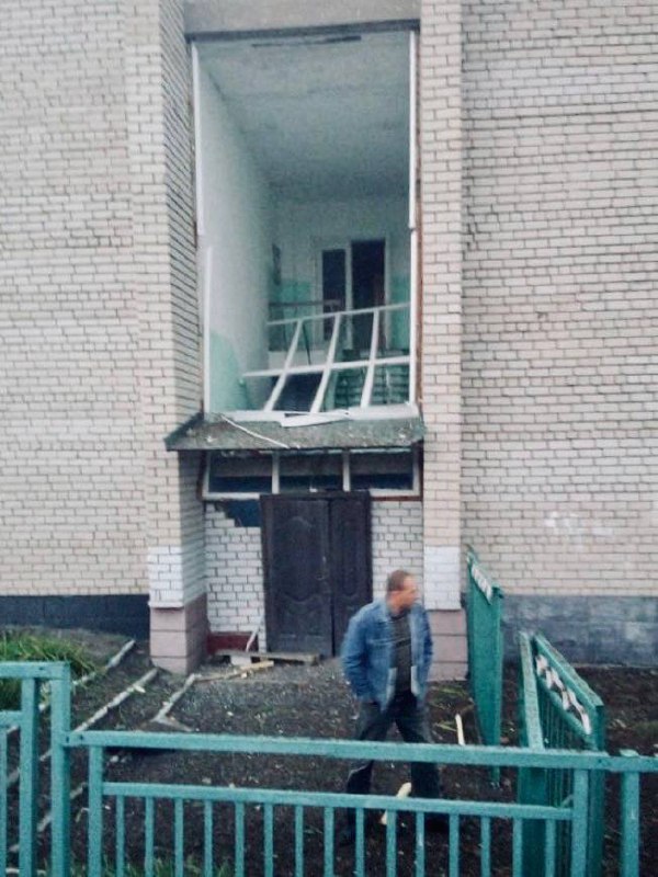 Damage to local school in Hryhorivka of Zaporizhzhia region as result of Russian shelling