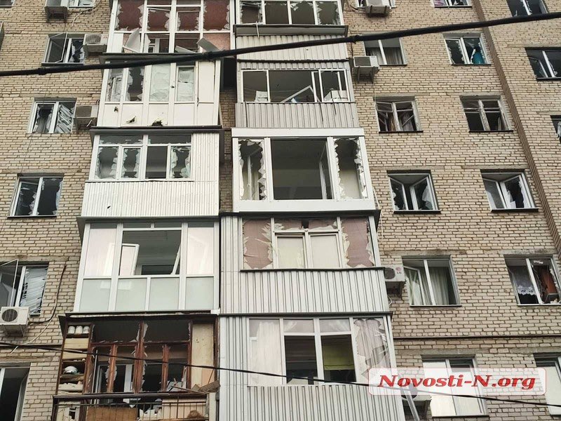 Distruzione a Mykolaiv a seguito di attacchi missilistici russi