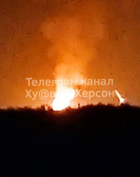 Explosion und Feuer an einer Gaspipeline in der Nähe von Kalanchak