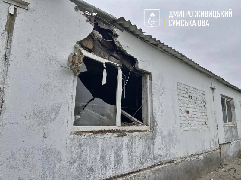 Artilharia russa bombardeou a comunidade de Khotin na região de Sumy pelo menos 3 vezes hoje