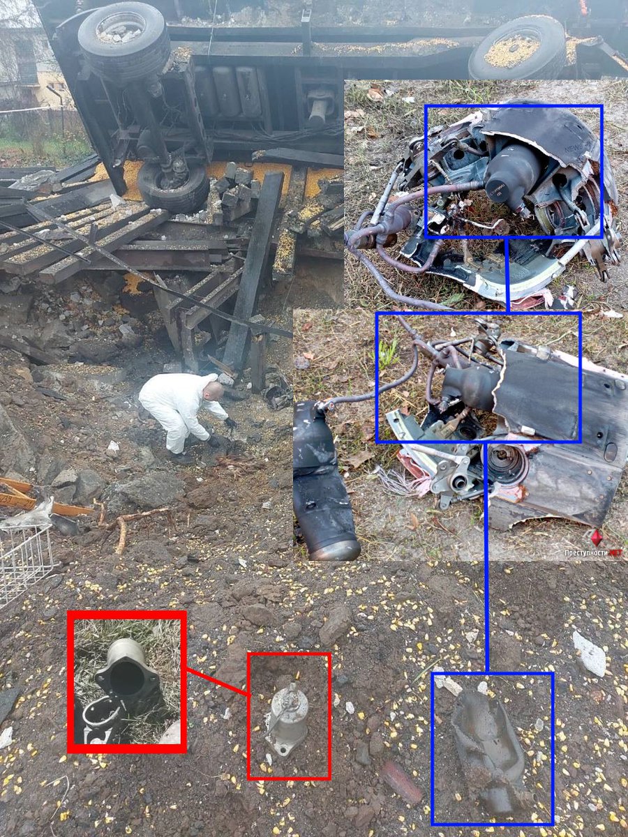 Una nuova immagine dal sito dell'impatto in Polonia mostra due pezzi distinti di detriti 5V55 (S-300).