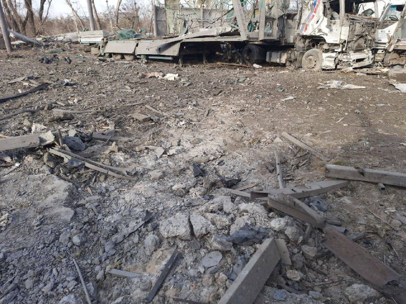 Destruction of commercial enterprise in Dnipro city as result of Russian missile strike