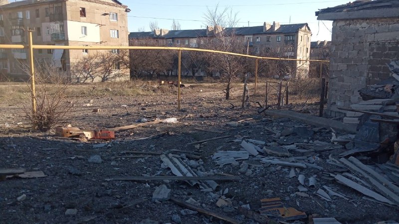 Skador i Horlivka efter beskjutning