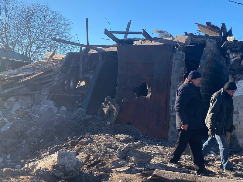 Damage in Horlivka after shelling