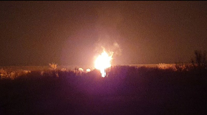 Eksplozja rurociągu gazu ziemnego w pobliżu Lutuhyne