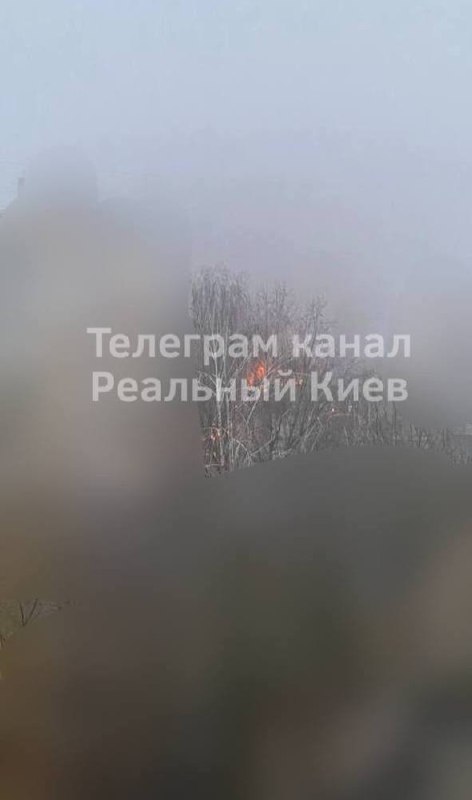 חפץ אווירי התרסק בברובארי באזור קייב וגרם לשריפה