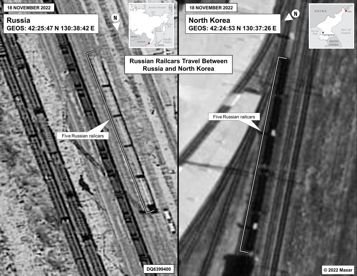 La Maison Blanche a publié des images d'une prétendue cargaison d'armes de la Corée du Nord au groupe russe Wagner