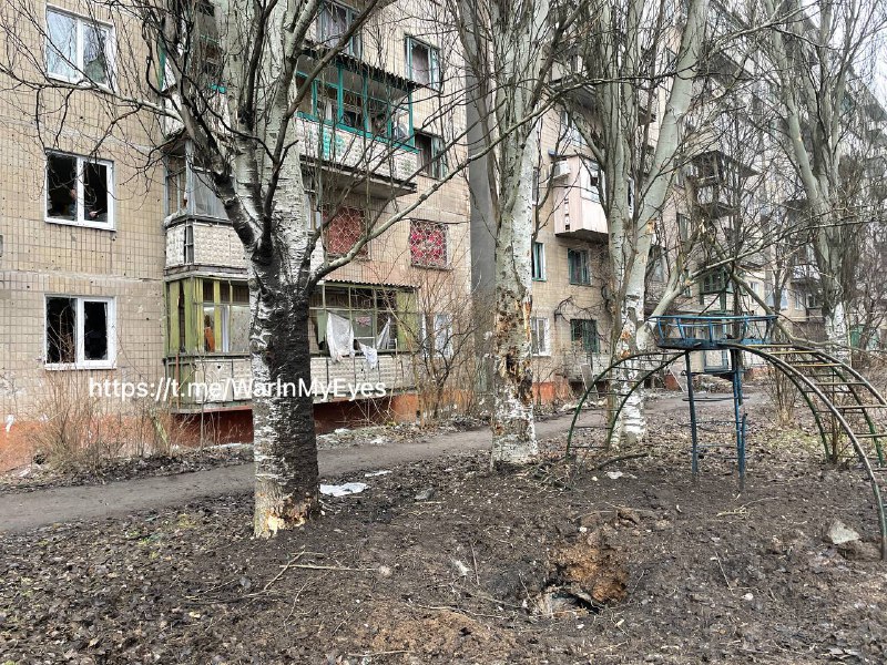 Daños en Horlivka como resultado de bombardeos