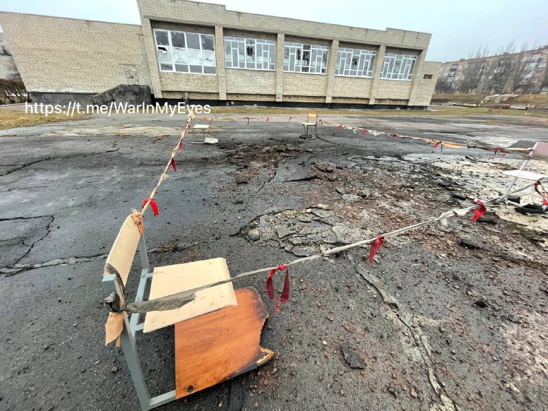 Schäden in Horlivka durch Beschuss