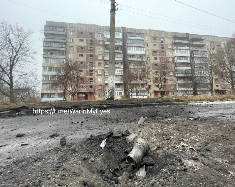 Skador i Horlivka till följd av beskjutning