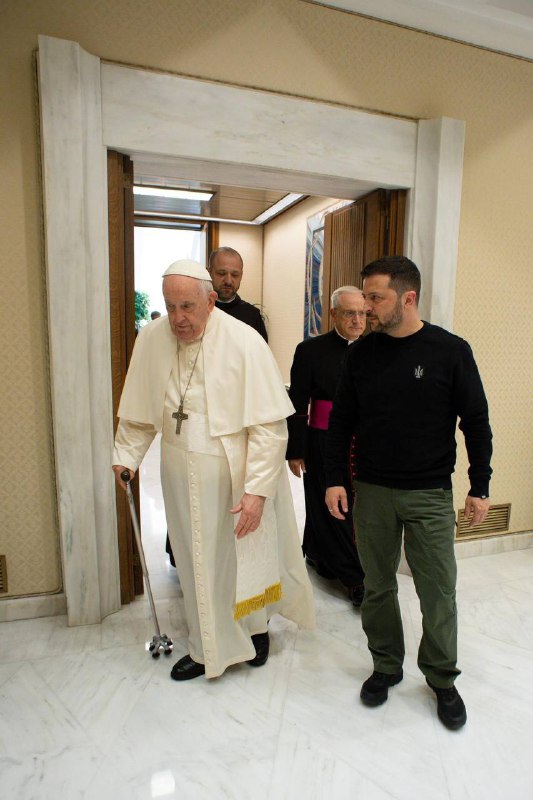 President Zelensky had een ontmoeting met paus Franciscus