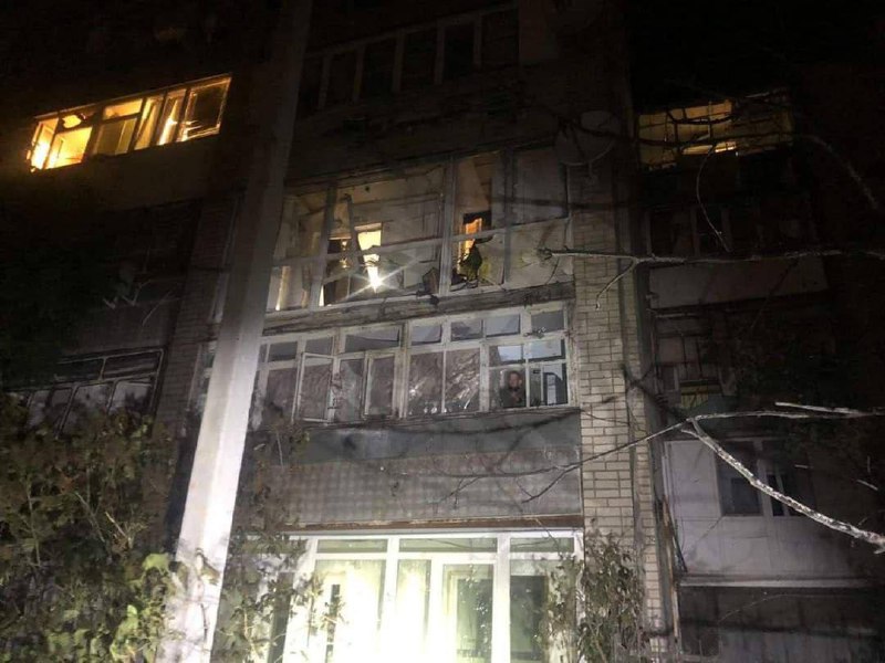 Damage in Nikopol as result of Russian artillery shelling 