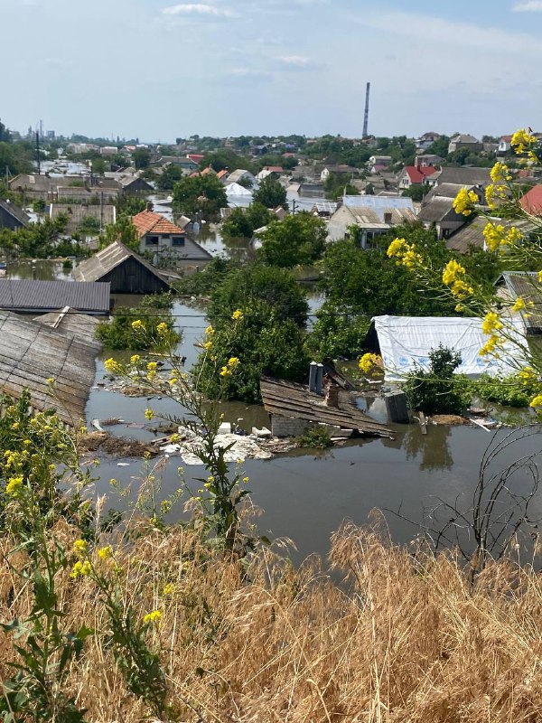 Záplavy v okrese Korabelny v Chersonu