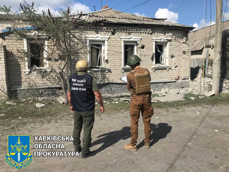 Skador i Kupiansk till följd av beskjutning
