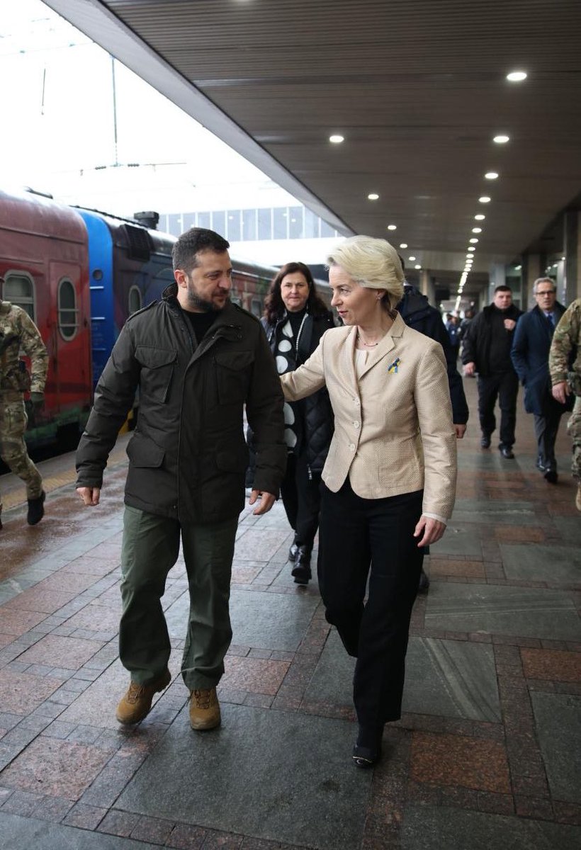 Председателят на @EU_Commission Урсула фон дер Лайен е на посещение в Киев
