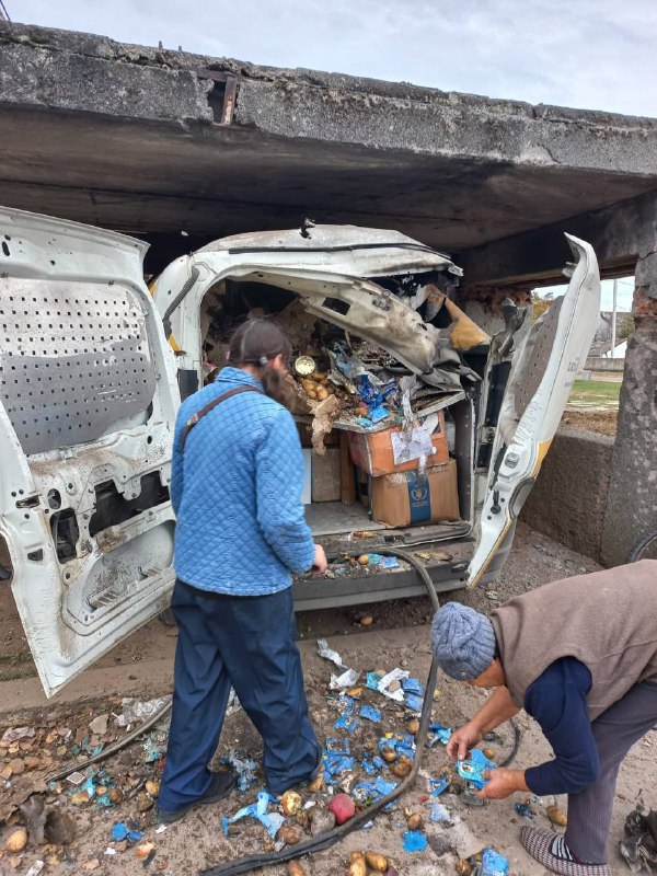 Drone hit a van in Beryslav district of Kherson region