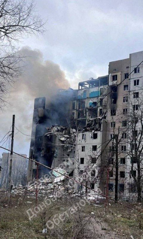 Разрушения в Авдиевка в резултат на руски атаки