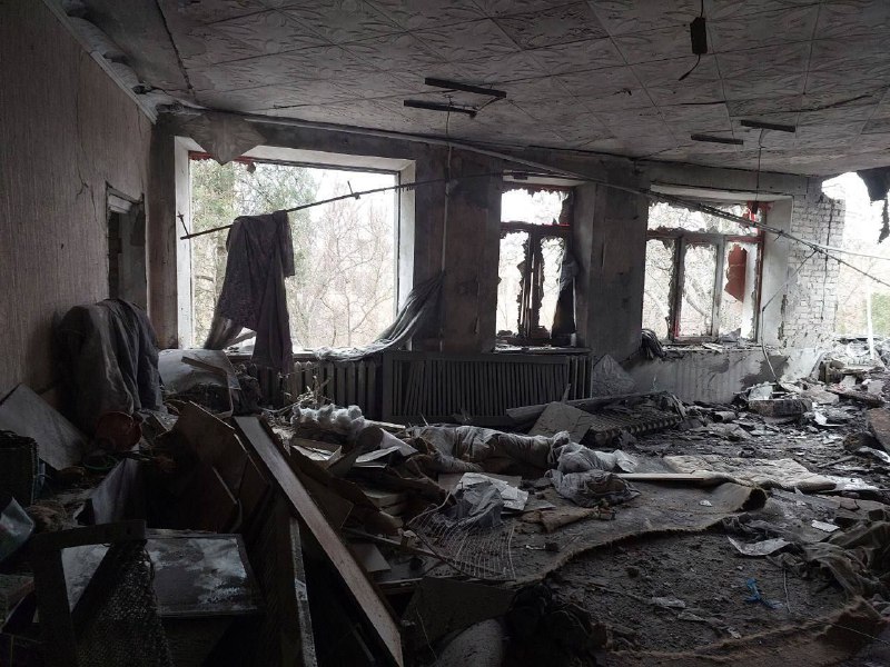 Er werd melding gemaakt van een raketaanval op het militair hospitaal in Tokmak
