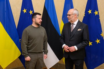 President van Oekraïne Zelensky had een ontmoeting met de president van Estland