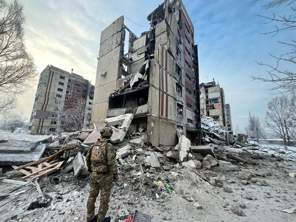 Zničenie v Avdiyivke v dôsledku ruských útokov