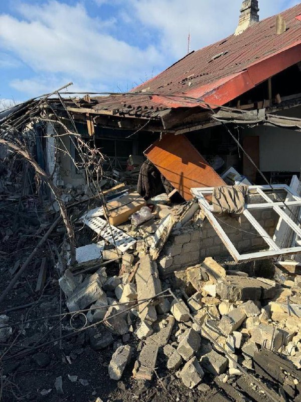 Zniszczenia w Kurakhove w wyniku ostrzału