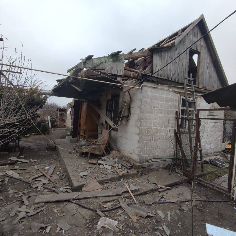 Het Russische leger heeft vandaag het district Nikopol beschoten met artillerie en drones
