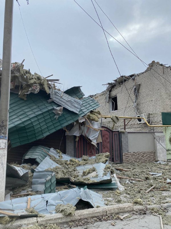 Vernietiging in de regio Beryslav in Cherson