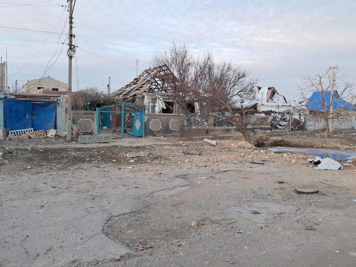 1 persona è rimasta ferita a seguito del bombardamento russo a Beryslav nella regione di Kherson