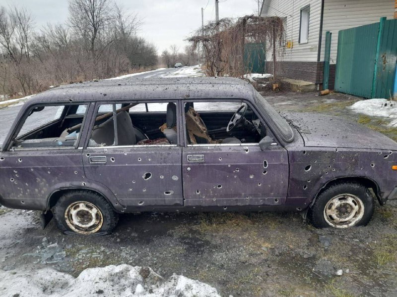 Schade in Gordeevka in de regio Koersk als gevolg van beschietingen