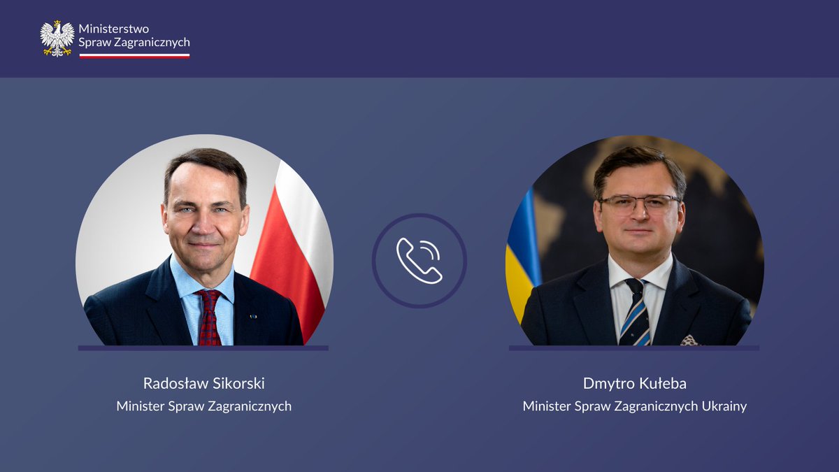 Os Ministros das Relações Exteriores da Ucrânia e da Polônia discutiram assuntos atuais por telefone