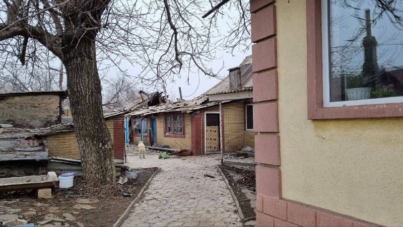 Zniszczenia w Rovenkach w wyniku ostrzału
