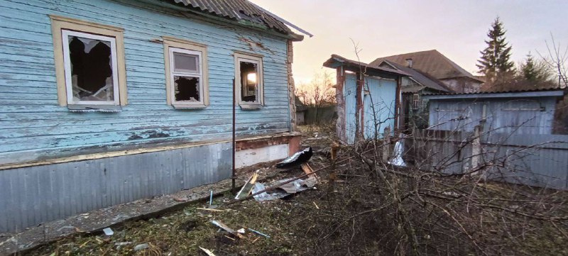 Danni a seguito dei bombardamenti nel villaggio di Guyevo, nella regione di Kursk
