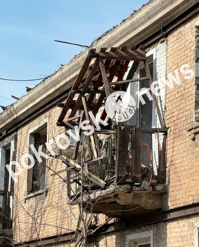 Разрушения в Селидово в результате российской бомбардировки