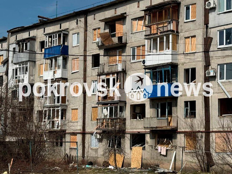 Разрушения в Селидово в результате российской бомбардировки