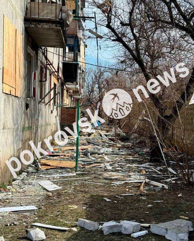 Zničení v Selydove v důsledku ruského bombardování