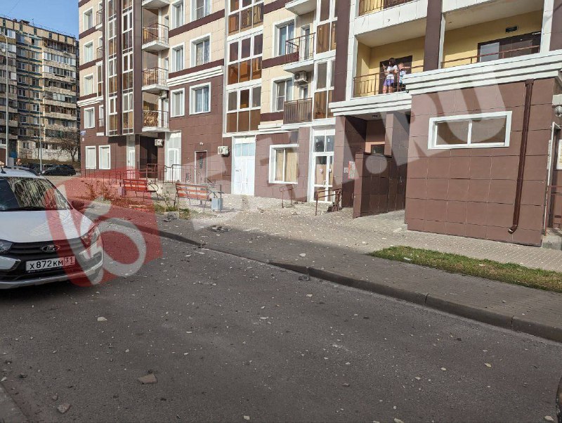 Danos em Belgorod como resultado de bombardeio
