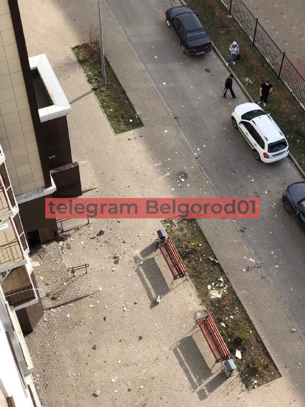 Zniszczenia w Biełgorodzie w wyniku ostrzału