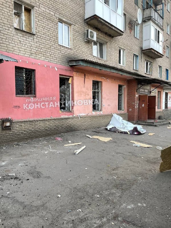 Per Rusijos bombardavimą Kostiantynivkoje žuvo 1 žmogus, 2 buvo sužeisti