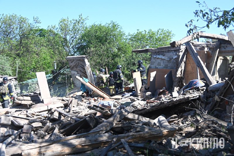 Разрушения в резултат на руски въздушен удар в Харков
