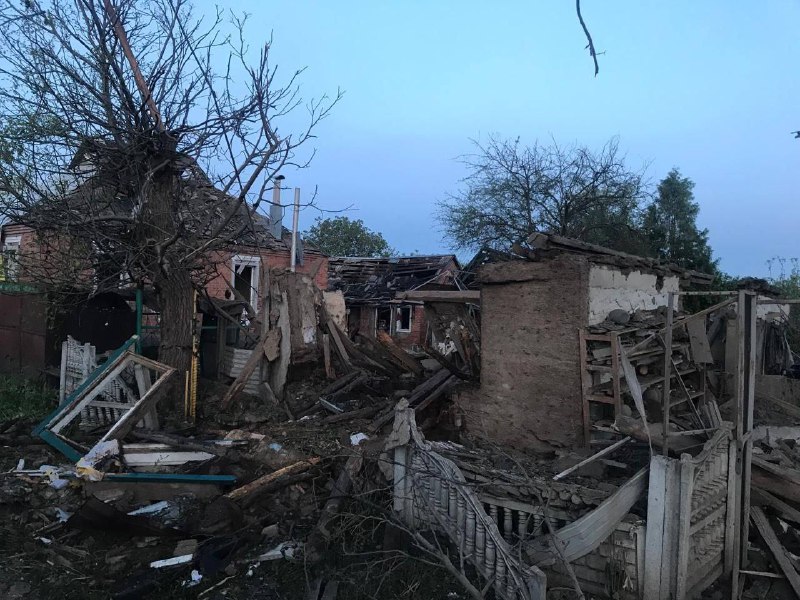 Zerstörungen in Solotschiw durch russisches Bombardement