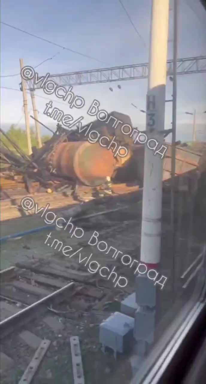 Wykolejenie pociągu towarowego w obwodzie wołgogradzkim w Rosji