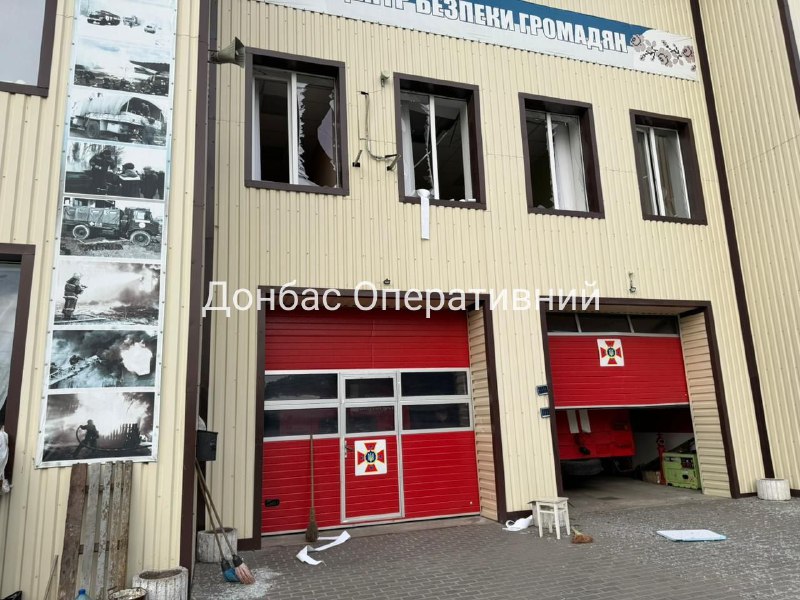 Dégâts à Mykolaïvka, dans la région de Donetsk, suite à un bombardement