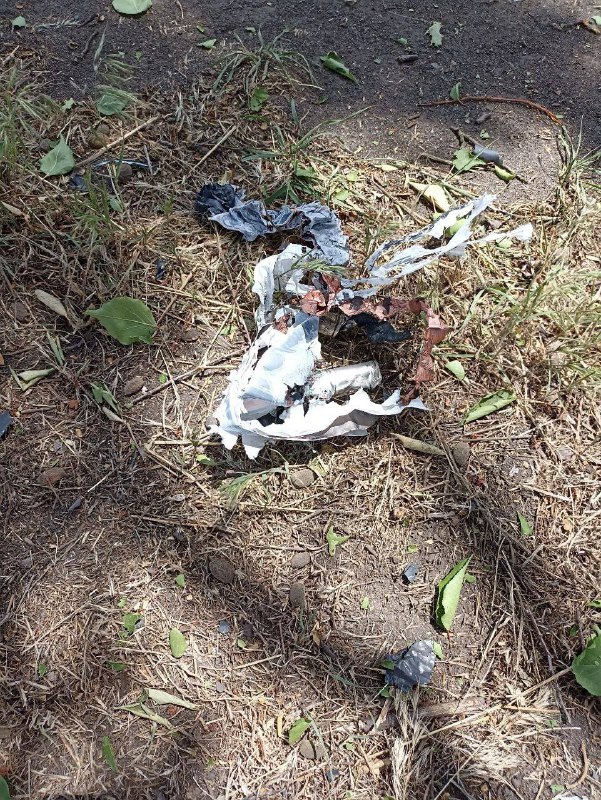 Staromikhailovka'da bir insansız hava aracının enkazı