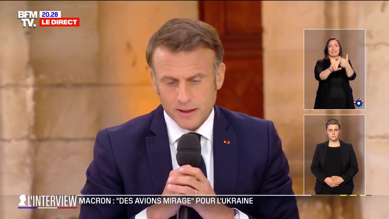 Emmanuel Macron: Since the first day, the Russians have threatened. We are organized to face all risks