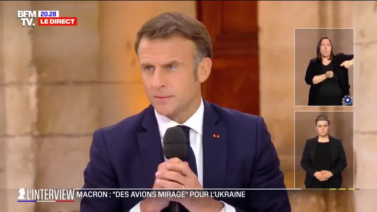 Emmanuel Macron: Since the first day, the Russians have threatened. We are organized to face all risks