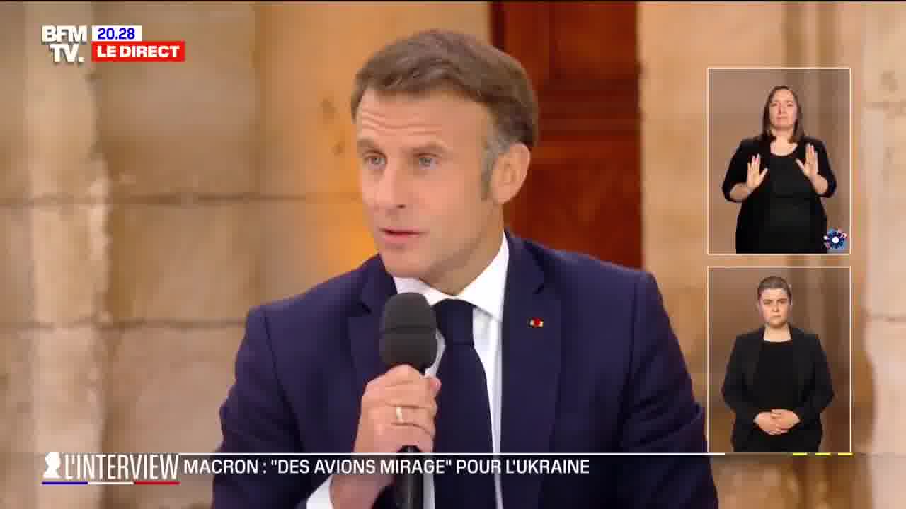 Emmanuel Macron: Since the first day, the Russians have threatened. We are organized to face all risks