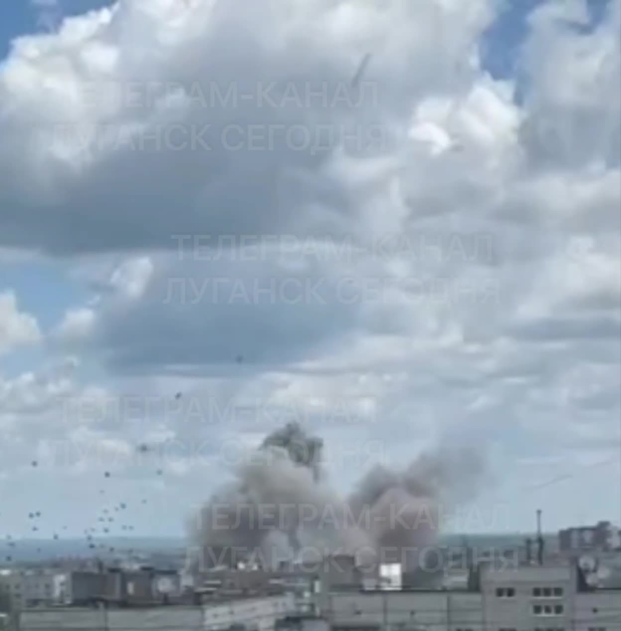 Raketové útoky v Luhansku