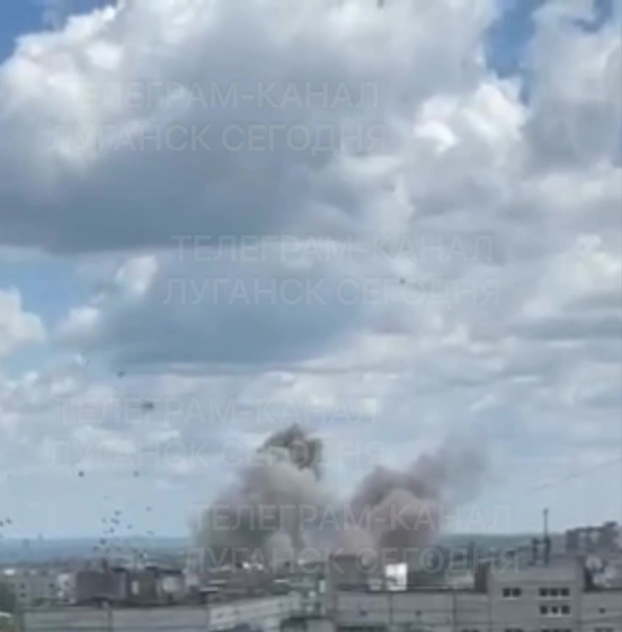 Raketaanvallen in Loehansk