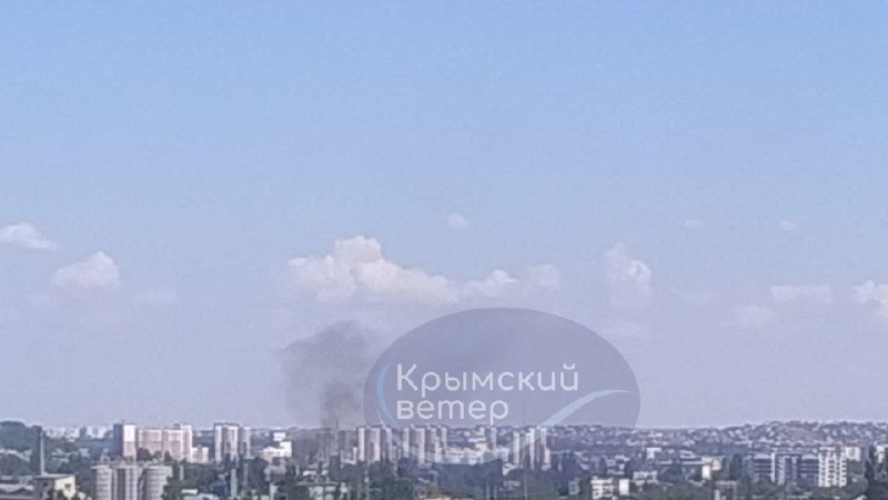È stato segnalato un incendio nella Simferopoli occupata